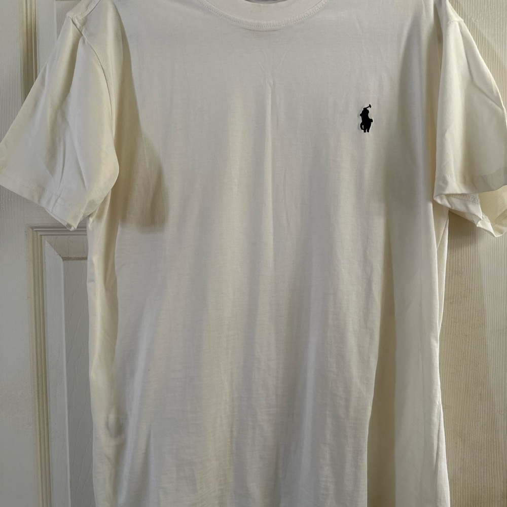 Ralph Lauren Men's Short Sleeve Cream Tee